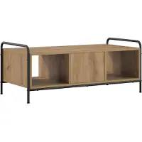 Syfax Table basse en bois stratifié imitation chêne, dimensions : 99,5 x 49 x 41 cm