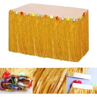 OEM Nappe hawaïenne en tissu, 2,7 mètres, avec motifs floraux – Décoration de table pour une fête tiki