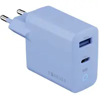 Forever Chargeur Forever Vibe-TC45AC GaN PD QC, couleur bleu ciel, avec 1 port USB-C et 1 port USB, 45W