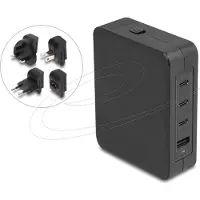 DeLOCK USB GaN Ladegerät 3 x Type-C PD 3.1 und 1 Typ-A mit 145 W inklusive (41473)