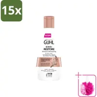Guhl 15 flacons de shampooing Bond+ Restore pour cheveux abîmés - 250 ml - Pack économique - 15 pièces