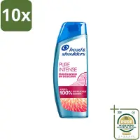 Head & shoulders 10 flacons de shampooing antipelliculaire Pure Intense Pamplemousse, 250 ml - Pack économique - 10 pièces