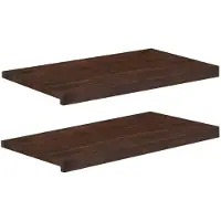 Syfax Deux appuis de fenêtre, couleur marron foncé, dimensions 70 x 40 x 2 cm, en bois massif de hêtre