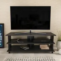 Merkloos Support TV industriel avec 2 étagères et un design élégant