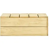 Merkloos Table de jardin compacte en bois, dimensions 75x75 cm