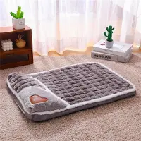 Sonstiges Panier pour chien, en peluche, lavable, gris, taille L