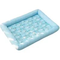 Sonstiges Lit pour chien rafraîchissant, taille XL, 80 x 65 cm, bleu, rectangulaire, respirant, doux. Canapé pour chien adapté aux chiens de taille moyenne à grande et aux chats