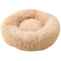 Sonstiges Lit pour chien, lit pour chat, peluche, forme ronde, 40 cm, couleur or