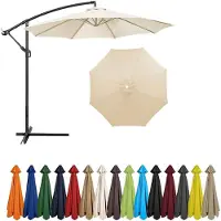 Sonstiges Housse de remplacement pour parasol, couleur beige, diamètre 3,5 mètres, 8 baleines, protection UV, polyester