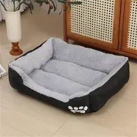Sonstiges Lit pour chien, orthopédique, lavable, en peluche, noir, taille XL