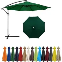 Sonstiges Housse de remplacement pour parasol, vert foncé, 2 mètres, 6 baleines, protection UV, imperméable, en polyester