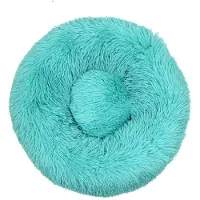 Sonstiges Lit pour chien, lit pour chat, doux, rond, en peluche, 60 cm, vert émeraude