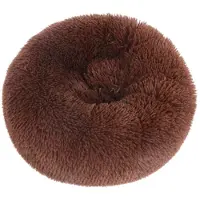 Sonstiges Lit pour chien, lit pour chat, forme ronde, en peluche, forme de donut, lavable, base imperméable, couleur marron, 70 cm