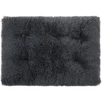 Sonstiges Lit pour chien, rectangulaire, en peluche, doux et chaud, couleur gris foncé, taille XS (45x30 cm), également adapté aux chats