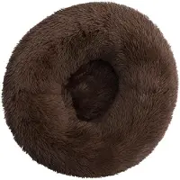 Sonstiges Lit pour chien en forme de donut, adapté aux chats et aux chiens, lavable, 100 cm de diamètre, couleur marron