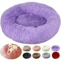 Sonstiges Lit rond pour chats et chiens, forme de donut, 50 cm, couleur violette