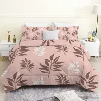 Merkloos Couverture de lit super king size avec motif floral et taies d'oreiller assorties