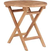 Merkloos Table de jardin pliante en bois d'acacia massif, 45 cm