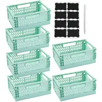 Merkloos Lot de 6 boîtes de rangement pliables avec poignées