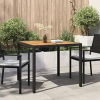 Merkloos Table de jardin extensible en polyrotin