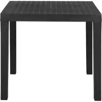 Merkloos Table de jardin en plastique résistante aux intempéries, idéale pour les terrasses et les campings