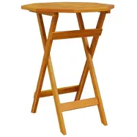 Merkloos Table de jardin pliante en bois d'acacia massif, dimensions 60 x 75 cm
