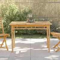 Merkloos Table de jardin en bambou, dimensions 110x55x75 cm, résistante à l'eau