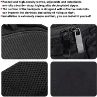 Markenlos Sac arrière pour moto - Sac pour casque - Réfléchissant - Structure robuste - Montage universel - Sac pour moto
