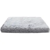 Sonstiges Lit pour chien, moelleux et lavable, avec base antidérapante. Couleur : gris et blanc. Taille : M, dimensions : 50 x 40 x 5 cm