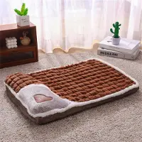 Sonstiges Lit pour chien, en peluche, lavable, couleur café, taille L