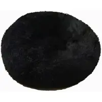 Sonstiges Lit pour chien, lit pour chat, doux, rond, en peluche, 60 cm, noir