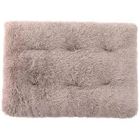 Sonstiges Lit pour chien, rectangulaire, en peluche, doux et chaud, antidérapant, couleur taupe, taille M, 65x50 cm. Peut également servir de lit pour chat