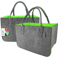 Idea-Home Leviatan 1102 Sac En Felt Vert 2Pcs.