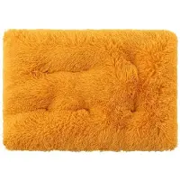 Sonstiges Lit pour chien, rectangulaire, en peluche, doux et chaud, pour animaux de compagnie, idéal pour les chats, couleur orange, taille S (55x40 cm)