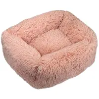 Sonstiges Lit orthopédique pour chien, forme rectangulaire, coussin moelleux en forme de nuage, adapté également aux chats, lavable, antidérapant, fond étanche, couleur rose, taille XL (95x75 cm)