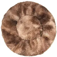 Sonstiges Lit pour chien, lit pour chat, doux, rond, en peluche, 70 cm, couleur café