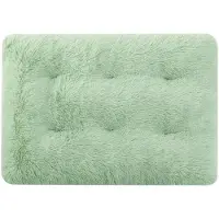 Sonstiges Lit pour chien, rectangulaire, en peluche, doux et chaud, antidérapant, vert clair, taille S, 55x40 cm. Peut également servir de lit pour chat