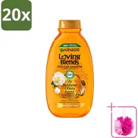 Garnier 20 flacons de shampooing Loving Blends, à l'huile d'argan et à l'huile de camélia, pour cheveux secs et ternes, 300 ml. Lot économique - 20 pièces