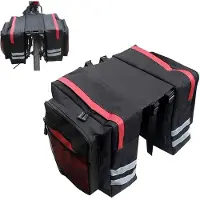 Merkloos Solidchoice - Sacoches arrière pour vélo, double, pour porte-bagages, étanches, en PVC 600D, de couleur rouge