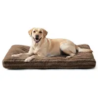 Sonstiges Lit pour chien, lavable, en peluche, couleur marron foncé, dimensions 90x60x9 cm