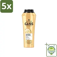 GLISS 5 flacons de shampooing Kur Ultimate Oil Elixir, 250 ml chacun - Lot de 5