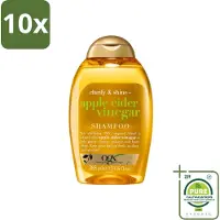 OGX 10 flacons de shampooing vinaigre de cidre de pomme Clarify + Shine, 385 ml - Lot de 10