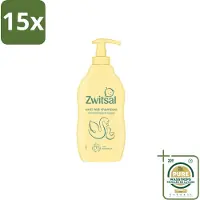 Zwitsal 15 flacons de shampooing pour bébé Anti-pellicules - 400 ml - Lot de 15 pièces