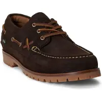 Ralph Lauren pour homme. 812P15866001 Ranger nautique en daim marron (42), Cuir, Plat, Aucun, Casuel