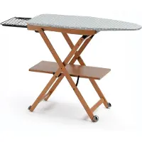 Arredamenti Italia 621 STIROCOMODO Planche à Repasser Réglable/Pliable Hêtre Massif Cerise 135 x 88 x 45 cm