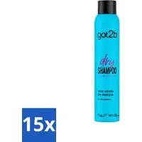 Schwarzkopf Got2B - Shampooing sec - Volume frais & fabuleux - 200 ml - Pack avantage - 15 pièces
