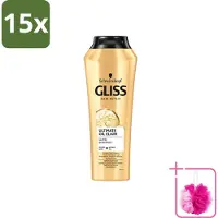 GLISS 15 flacons de shampooing Kur Ultimate Oil Elixir, 250 ml chacun, lot économique