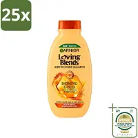Garnier 25 flacons de shampooing Loving Blends, formule réparatrice pour cheveux abîmés et cassants, 300 ml - Pack économique - 25 pièces