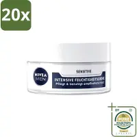 Nivea 20 x Crème visage intensive pour peaux sensibles Men - 50 ml - Pack économique - 20 pièces