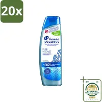 Head & shoulders 20 flacons de shampooing antipelliculaire Pure Intense, détoxifiant pour le cuir chevelu, 250 ml - Pack économique - 20 pièces